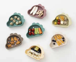 Delizioso cibo in Silicone Dino con coperchio, contenitore Premium BPA in Silicone Snack Box per bambini - Product Image 6