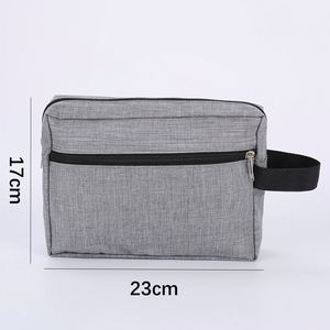 Sac cosmétique Oxford personnalisé unisexe, vente en gros, portable avec fermeture à glissière, réutilisable - Product Image 2