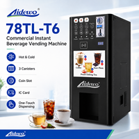 Aidewo 78TL-T6 Distributeur Automatique Commercial de Boissons Chaudes et Froides Café Chocolat Cappuccino pour Dépanneurs Distributeur de Boissons OEM 10