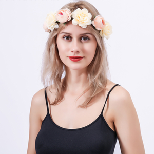Diadema de Flores Estilo Bohemia para Niñas, Guirnalda para el Cabello, Corona de Boda, Accesorios para el Cabello - Product Image 2