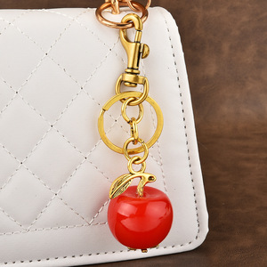 Gran oferta Apple 3D Crystal Apples llavero encanto exquisito llavero para mujer bolso colgante joyería - Product Image 2