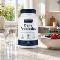 Capsules d'enzymes digestives probiotiques végétaliennes à marque privée OEM, améliorent l'immunité, complément pour la santé intestinale pour femmes et hommes, 2 capsules