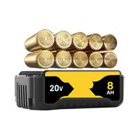 Batterie de remplacement DeWalt DCB208 pour outils électriques sans fil 20V 8Ah, autonomie continue de 5 heures, 21700 cellules 5S2P ou 5S3P