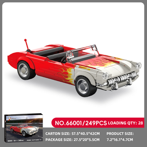 Techinic Moc รถสปอร์ตคลาสสิกชุดของเล่นก่อสร้างอิฐประกอบแบบทำมือสำหรับเด็กผู้ชายมีชิ้นชุดของเล่นตัวต่อก่อสร้าง - Product Image 6