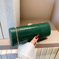 Pochette longue à motif crocodile, sac à main personnalisé pour femme à motif alligator, sac de soirée à fermeture magnétique avec chaîne pour femme