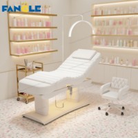 Cama de pestañas eléctrica de lujo Mesa de masaje y cama 4 motores Cama facial Salón de belleza de pestañas