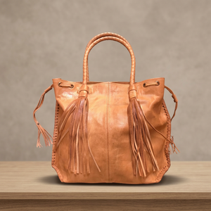 Sac fourre-tout unisexe en toile avec franges, style classique, poignée souple, durable, fabriqué à la main, roulettes pivotantes - Product Image 2