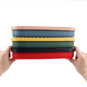 Tùy chỉnh kích thước nhà sản xuất 27/28cm 9 inch Silicon hộp bánh Pizza bao bì gấp cấp thực phẩm Silicone bánh pizza hộp <span class=keywords><strong>container</strong></span> với logo - Product Image 6