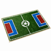 Mini-Fußballfeld Kunstrasen-Matte, Mehrfarbiger Gewebter Realistischer Rasen, Ausstellungsstück, Fußball-Geschenk Rasenmatte