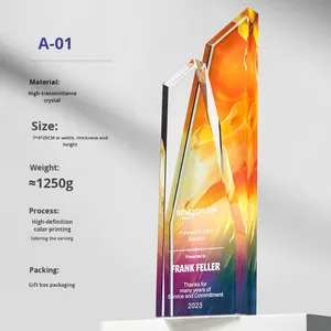 Trofi Kristal Kustom Desain Kubus Rubik Cetak Warna Definisi Tinggi Kreatif <span class=keywords><strong>2026</strong></span> yang Menakjubkan untuk Rapat Tahunan - Product Image 6