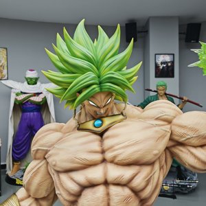 Estatua de Resina de <span class=keywords><strong>Broly</strong></span> <span class=keywords><strong>Super</strong></span> Saiyan de Tamaño Real de Dragon Ball Z con Bola de Energía, Decoración Coleccionable - Product Image 2