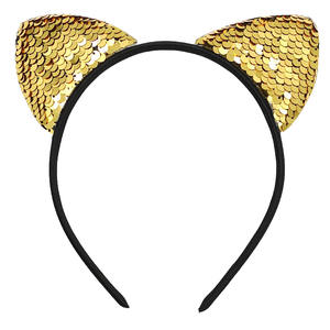 Flip Fish Scale <span class=keywords><strong>Cat</strong></span> Ear Hoofdband Voor Kinderen Eenvoudige Zoete Cartoon Pailletten Haaraccessoires Voor Vakanties - Product Image 5