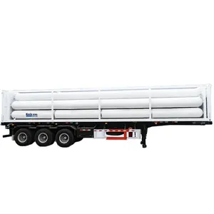 3 धुरा 6-12 ट्यूब सीएनजी ट्रक गैस टैंक अर्ध ट्रक ट्रेलर संपीड़ित प्राकृतिक गैस परिवहन के लिए