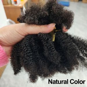 Extensiones de Cabello Trenzado Locs Crochet, Cabello Humano Virgen 100% Natural Sin Procesar, Cabello Humano Afro Rizado 4C para Mujeres - Product Image 5