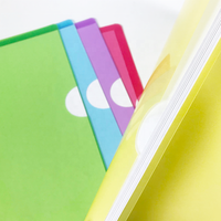Carpeta de presentación de documentos de negocios de oficina de empresa A5 A4 impresa personalizada para carpeta de archivos PP en forma de L