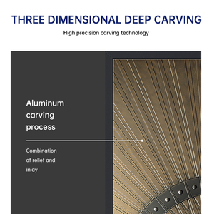 Portes d'entrée extérieures modernes de luxe YUDON DOOR, en aluminium, insonorisées, imperméables, ignifuges, doubles entrées pour résidences - Product Image 5