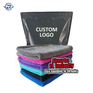 कस्टम लोगो 1400 जीएसएम त्वरित-सूखी सफाई कपड़ा प्रीमियम माइक्रो फाइबर कार वॉश सीट तौलिया देखभाल विवरण - Product Image 2