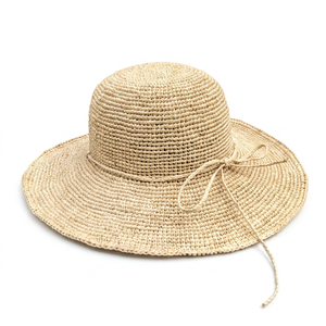 <b>Women</b> Raffia Straw Bucket <b>Sun</b> <b>Hat</b> Wide Brim Foldable Handmade Beach Travel Outdoor Cap - Product Image 2