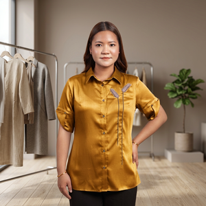 เสื้อเชิ้ตผู้หญิงน้ำหนักเบาติดกระดุม เหมาะสำหรับใส่ไปทำงาน ใส่ลำลอง ใส่ไปประชุม และใส่เที่ยวช่วงสุดสัปดาห์ ซื้อโดยตรงจากซัพพลายเออร์ - Product Image 3