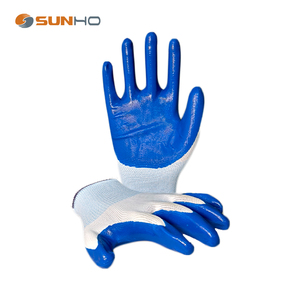 Gants <span class=keywords><strong>de</strong></span> travail <span class=keywords><strong>de</strong></span> sécurité en polyester blanc 13G et nitrile gris, équipement <span class=keywords><strong>de</strong></span> protection individuelle, taille S, personnalisables - Product Image 1