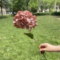 Fleurs artificielles en soie Hortensia Lollipop à tige unique pour arrangements d'allée de mariage et hôtels, fausses fleurs parfaites pour la décoration de salon