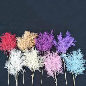 หญ้าประดิษฐ์แบบแขวนสีขาว ขายส่ง ดอกไม้พลาสติกประดิษฐ์ ต้นไม้ปลอม ตกแต่งด้วยหมอก หญ้าประดิษฐ์แบบแขวน - Product Image 1