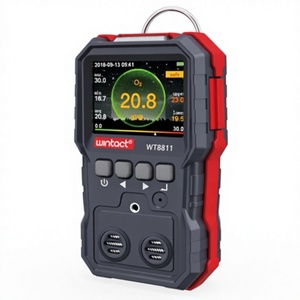 Détecteur de fuite de gaz Hedao Wt8811 4-en-1, haute précision, en plastique ABS, alarme multi-gaz, alertes sonores/visuelles/par choc, alimenté par batterie, pour la maison - Product Image 1