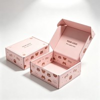 Boîte d'expédition en gros pour chiens et chats, personnalisable avec logo, en papier, pour emballage de jouets, vêtements et friandises pour animaux, imprimée à l'encre de soja