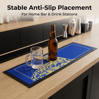 Tapis de bar en tissu caoutchouté écologique, antidérapant, flexible, lavable, certifié CE, avec logo personnalisé, accessoire pour boissons