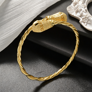 luxury minimalist twisted <b>rope</b> frosted grain teardrop open cuff glossy polished elegant women manchette de mode <b>bracelet</b> - Product Image 1
