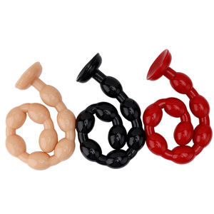 Plug Anale in Gomma Morbida da 50 cm con Perline, Anello per Orgasmo Vaginale e Clitorideo, Giocattolo Stimolatore per Adulti e Donne - Product Image 1