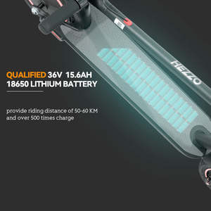 Trottinette électrique HEZZO G30 36V 500W 15Ah Batterie au lithium 22Mph Étanche Alliage d'aluminium Application Suspension avant Pliable LED - Product Image 4