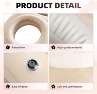 Matelas de maternité gonflable personnalisé en usine avec coussin de soutien abdominal en PVC floqué écologique épaissi pour la grossesse