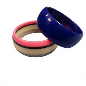 Handmade Resin <b>Bangle</b> Bracelet Red and Gray Round Shape Art Collectible Jewelry Designer Stylish Anniversary Party for Woman - Product Image 2