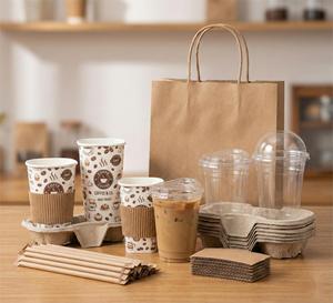 Square Bottom Paper Coffee <b>Cup</b> <b>Disposable</b> Takeaway <b>Cup</b> for Hot Drink Cafe Packaging Vaso Gobelet Becher - Product Image 6
