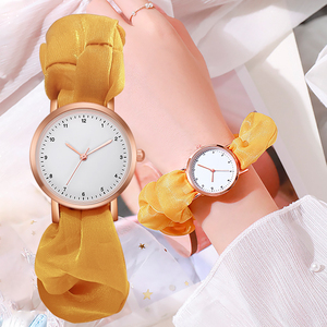 Venta al por mayor de moda nueva pulsera de gasa de aleación para mujer reloj de pulsera de cuarzo relojes aceptar logotipo personalizado - Product Image 1