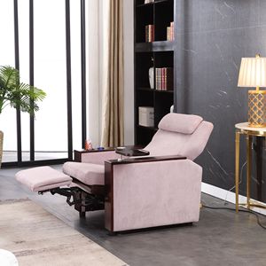 Sillón reclinable de tela con reposapiés y bandeja, sillón de masaje para sala de estar para adultos y ancianos, modelo 936 - Product Image 3