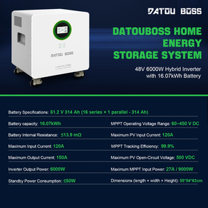 6kw+16kwh Solar Energy System - Home Photovoltaic Energy Storage Integrated Unit - 16KWh <b>Battery</b> - 6KW - Product Image 2