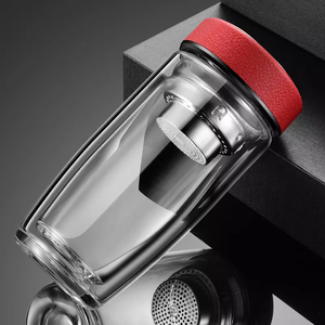 <span class=keywords><strong>Tazza</strong></span> in vetro a doppia parete in vetro spesso a prova di perdite in borosilicato da 400ml <span class=keywords><strong>con</strong></span> <span class=keywords><strong>infusore</strong></span> per tè in acciaio inossidabile 304 - Product Image 6