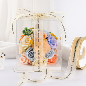 Sheer Ribbons Valentine'S Day Gift Wrapping Fabric Strips Cotton Reusable Medium Size - Product Image 4