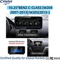 Lecteur multimédia tactile sans fil CarPlay intégré au système Linux pour Mercedes-Benz Classe C W204 W205, résolution 1920x720 IPS, aide au recul, 10,25 pouces