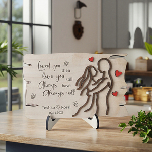 Muestra Gratuita, Letrero de Madera Personalizado para Abuelos, Regalo para Sobrarenos, Letrero de Madera para Parejas del Día de San Valentín, Placa con Nombres de Pareja - Product Image 5