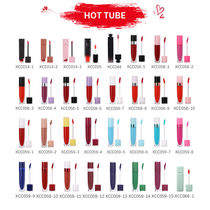 Lápiz Labial Cosmético Personalizado al Por Mayor 65 Colores de Moda Popular Terciopelo Rojo Oscuro Intenso Brillo Dorado Líquido Mate - Product Image 2