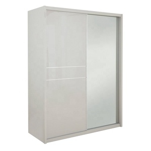 NOVA Modern Beige 2 Sliding Door <strong>Wardrobe</strong> <strong>Single</strong> <strong>Wardrobe</strong> Gloss Painting Bedroom <strong>Wardrobes</strong> With Mirror - Product Image 1