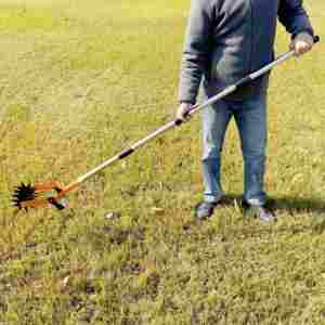 Outil de culture <span class=keywords><strong>rotatif</strong></span>, motobineuse manuelle réglable pour jardin avec manche en acier inoxydable, désherbeur, broyeur de terre - Product Image 3