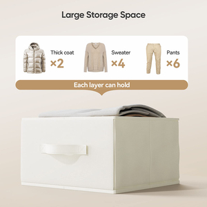 Organisateur de placard suspendu à <span class=keywords><strong>6</strong></span> étagères pour usage spécial avec 3 <span class=keywords><strong>tiroirs</strong></span> et poches latérales, étagères de rangement pliables à usage spécial - Product Image 3