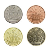 Pièce de monnaie en alliage de cuivre, fer, zinc et acier inoxydable, couleur cuivre violet