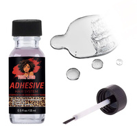Colle adhésive pour perruques à dentelle frontale, résistante à l'eau et à la transpiration, tenue forte, durée 4-6 semaines, pour perruques et toupets, 0,5 oz 15 ml