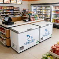 Congélateur coffre solaire 12V DC/AC à porte unique, ouverture par le haut, compresseur mécanique DC, congélateur à crème glacée, réfrigérateur avec panneau solaire