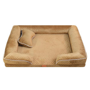 Solid Pattern Vier-Jahreszeiten-rechteckiges Haustier Sofa Nest Winter paket Hunde bett Abnehmbare Netz abdeckung aus strap azier fähigem Stoff für Katzen Hunde - Product Image 5
